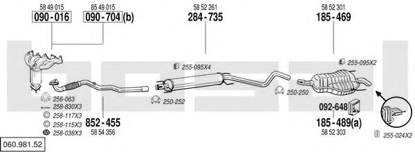 BOSAL 060.981.52 Exhaust System